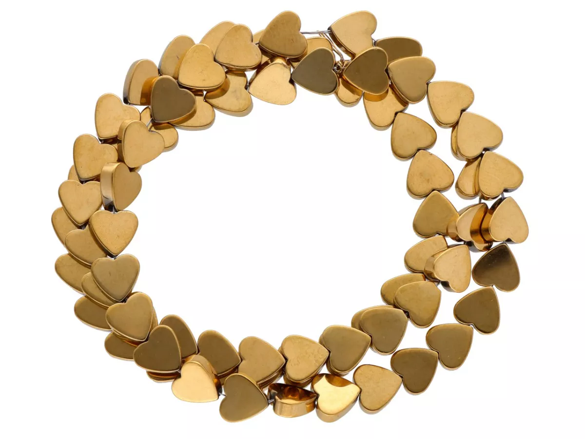 K7O97 HEMATYT MIODOWY SERCE 6,5/6 mm - 1 SZNUR