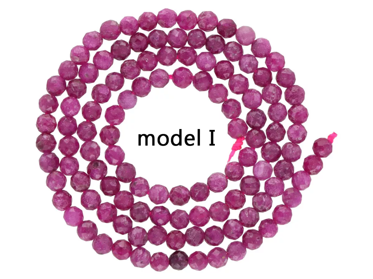 K7E05 RUBIN KULE FASETOWANE 3 mm - 1 SZNUR