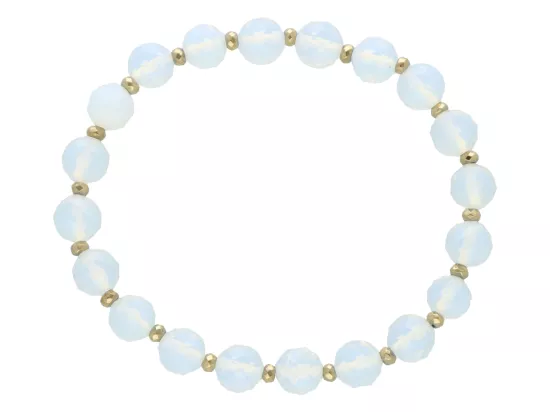 R5B92 BRANSOLETKA OPAL I HEMATYT