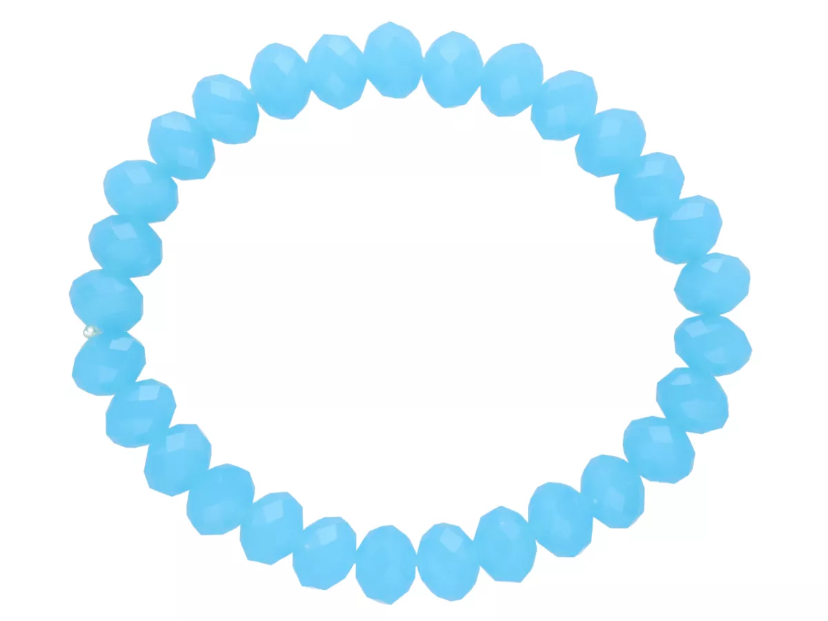 R2D77 BRANSOLETKA KRYSZTAŁKI 8 mm NA GUMCE