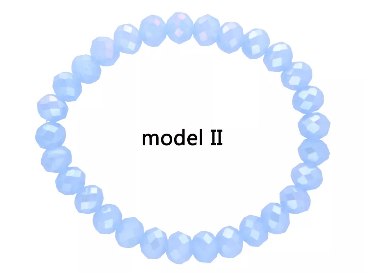 R2T41 BRANSOLETKA KRYSZTAŁKI 8 mm NA GUMCE