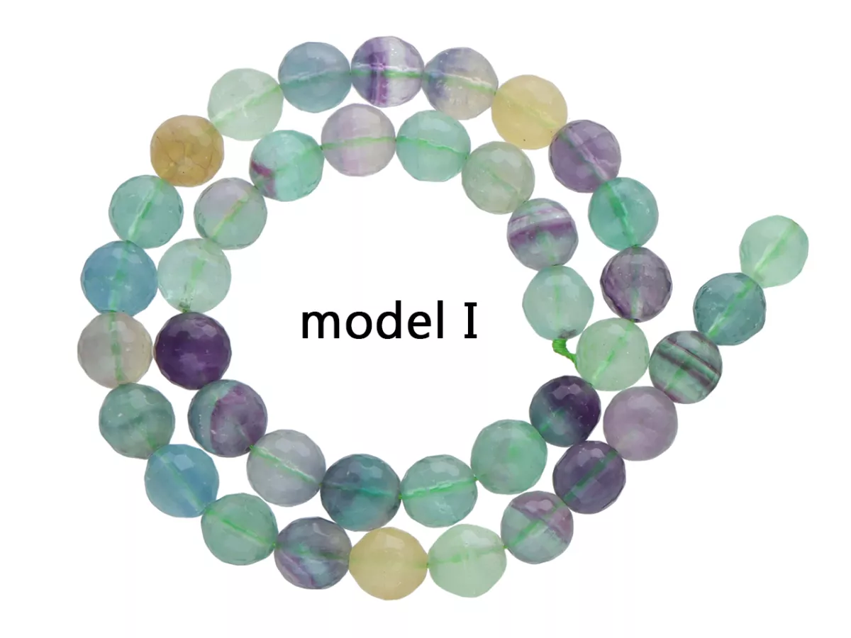 K6R31 FLUORYT ZIELONY KULE FASETOWANE 10 mm 1 SZNUR