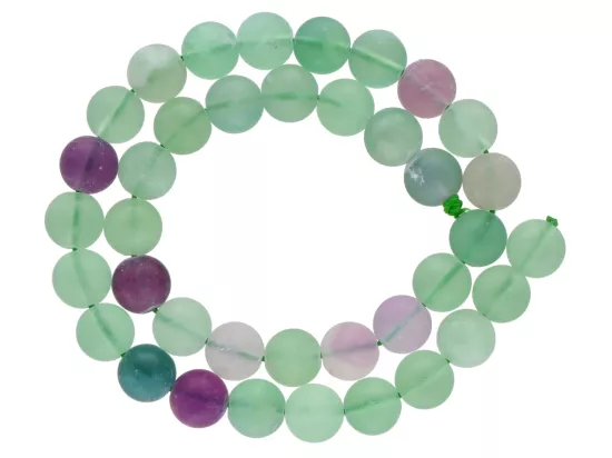 K6R31 FLUORYT ZIELONY PÓŁMATOWY KULE 10,5 mm 1 SZNUR