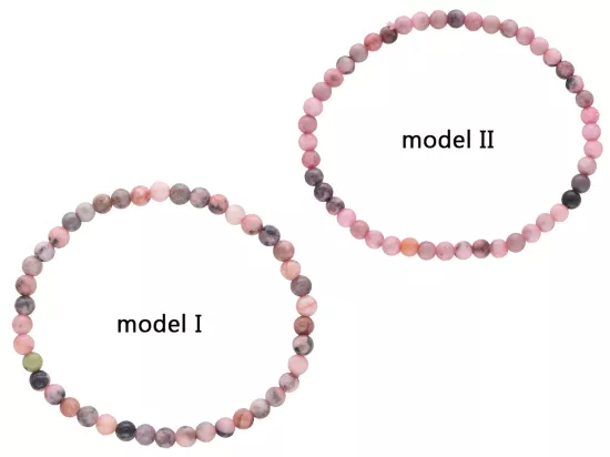 R4T86 BRANSOLETKA RODONIT KULE 4,5 mm