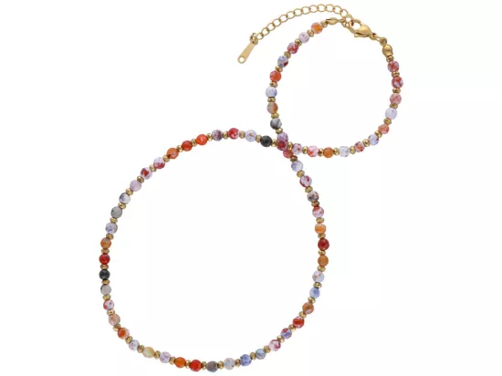 N3P22 NASZYJNIK AGAT I HEMATYT