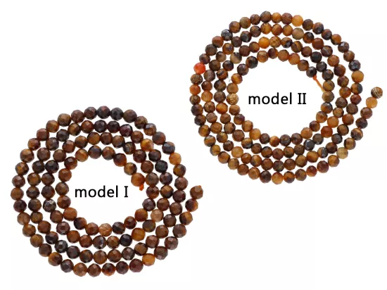 K7D72 TYGRYSIE OKO KULE FASETOWANE 3,5 mm - 1 SZNUR