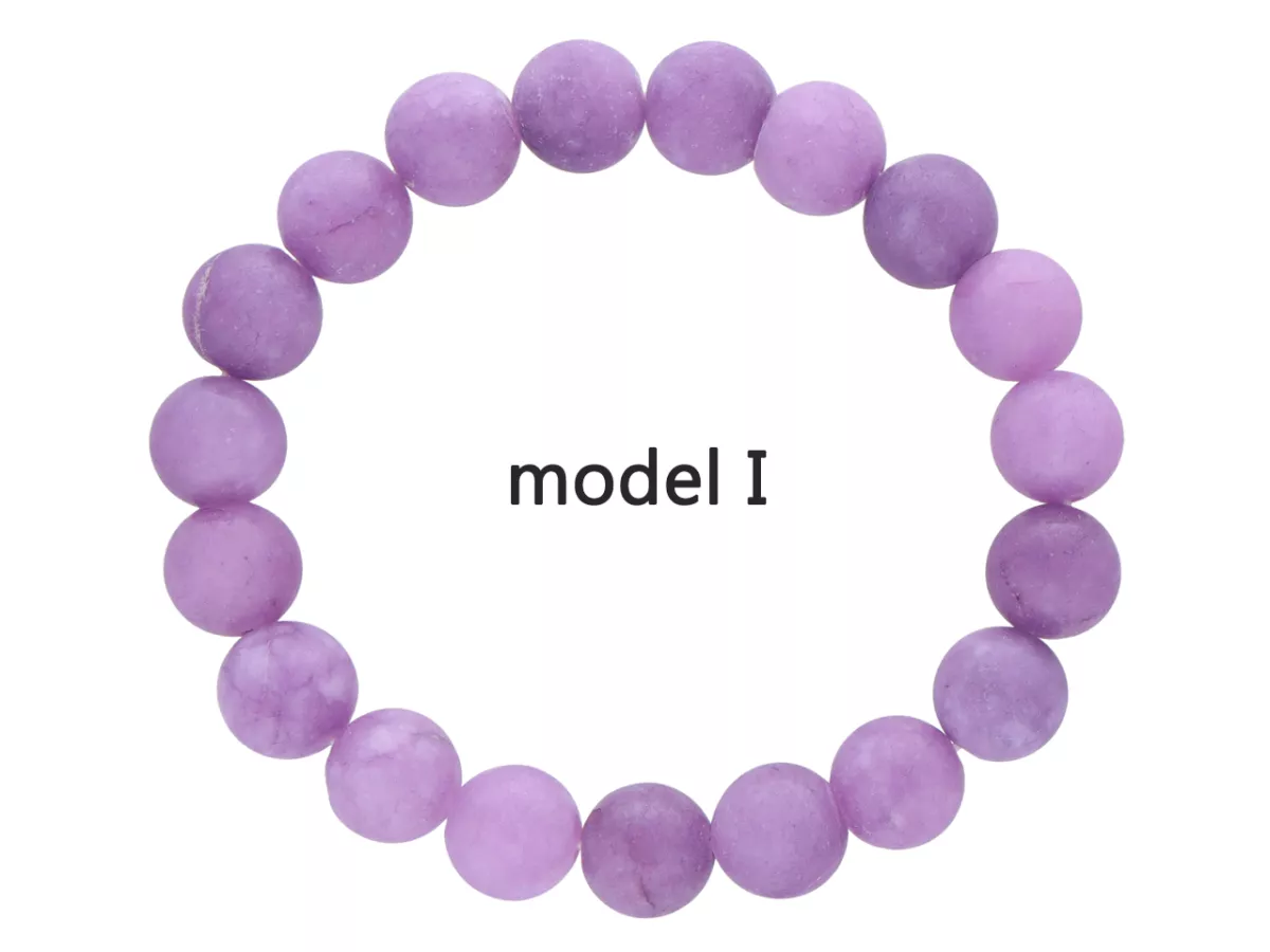 R2S41 BRANSOLETKA ANHYDRYT PÓŁMATOWY KULE 10 mm