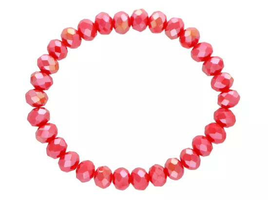 R4G59 BRANSOLETKA KRYSZTAŁKI 8 mm NA GUMCE