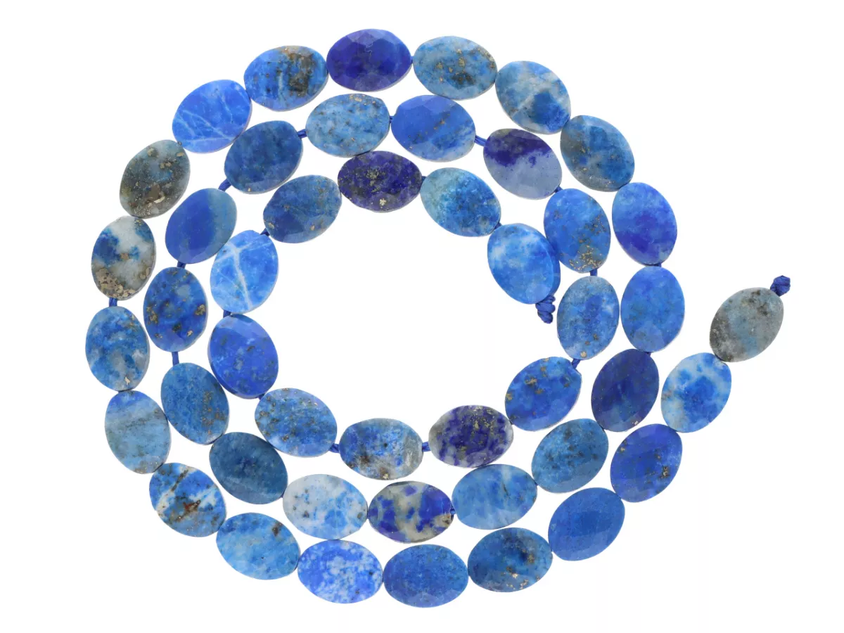 K7P64 LAPIS LAZULI OWAL FASETOWANY 6/8 mm - 1 SZNUR