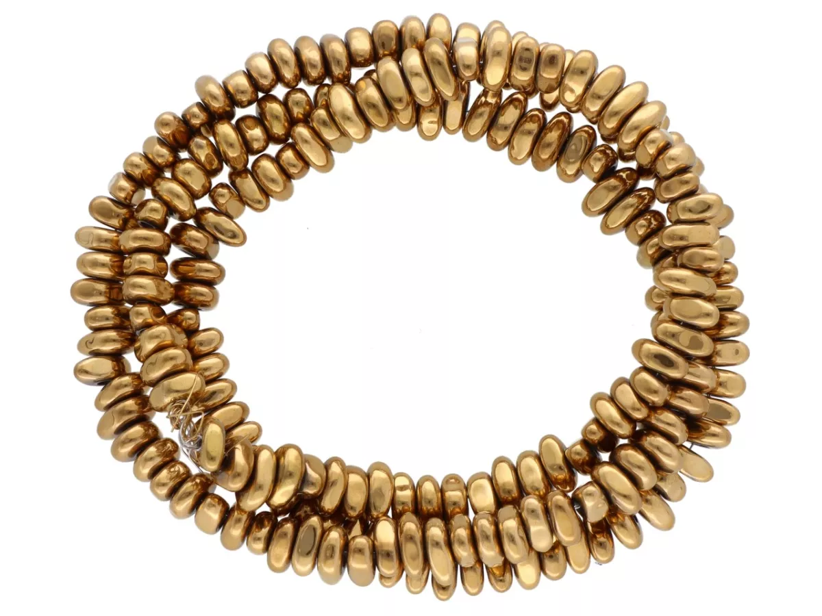 K7P45 HEMATYT MIODOWY ELEMENTY 5,5/2 mm - 1 SZNUR