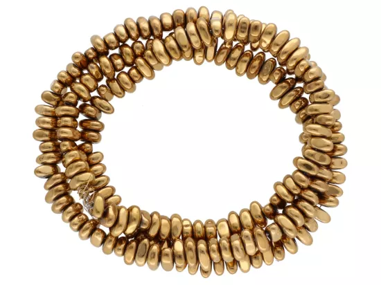 K7P45 HEMATYT MIODOWY ELEMENTY 5,5/2 mm - 1 SZNUR