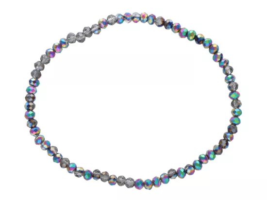 R4C19 BRANSOLETKA KRYSZTAŁKI 3 mm NA GUMCE