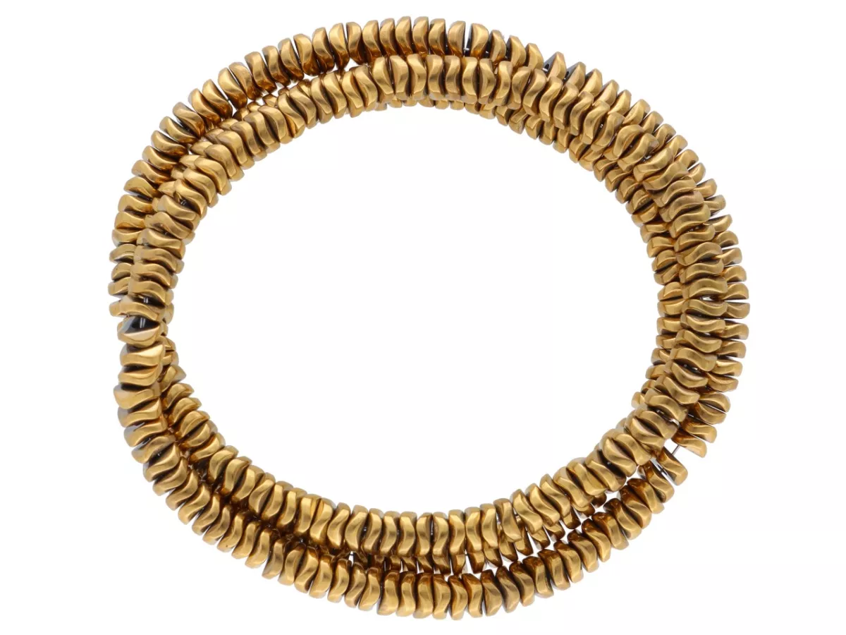 K7P21 HEMATYT MIODOWY ELEMENTY 4/1,5 mm - 1 SZNUR