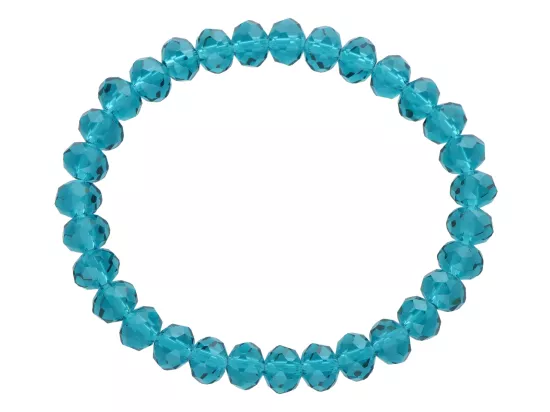 R4D15 BRANSOLETKA KRYSZTAŁKI 8 mm NA GUMCE