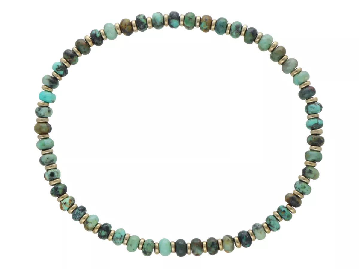 R5E88 BRANSOLETKA TURKUS AFRYKAŃSKI I HEMATYT