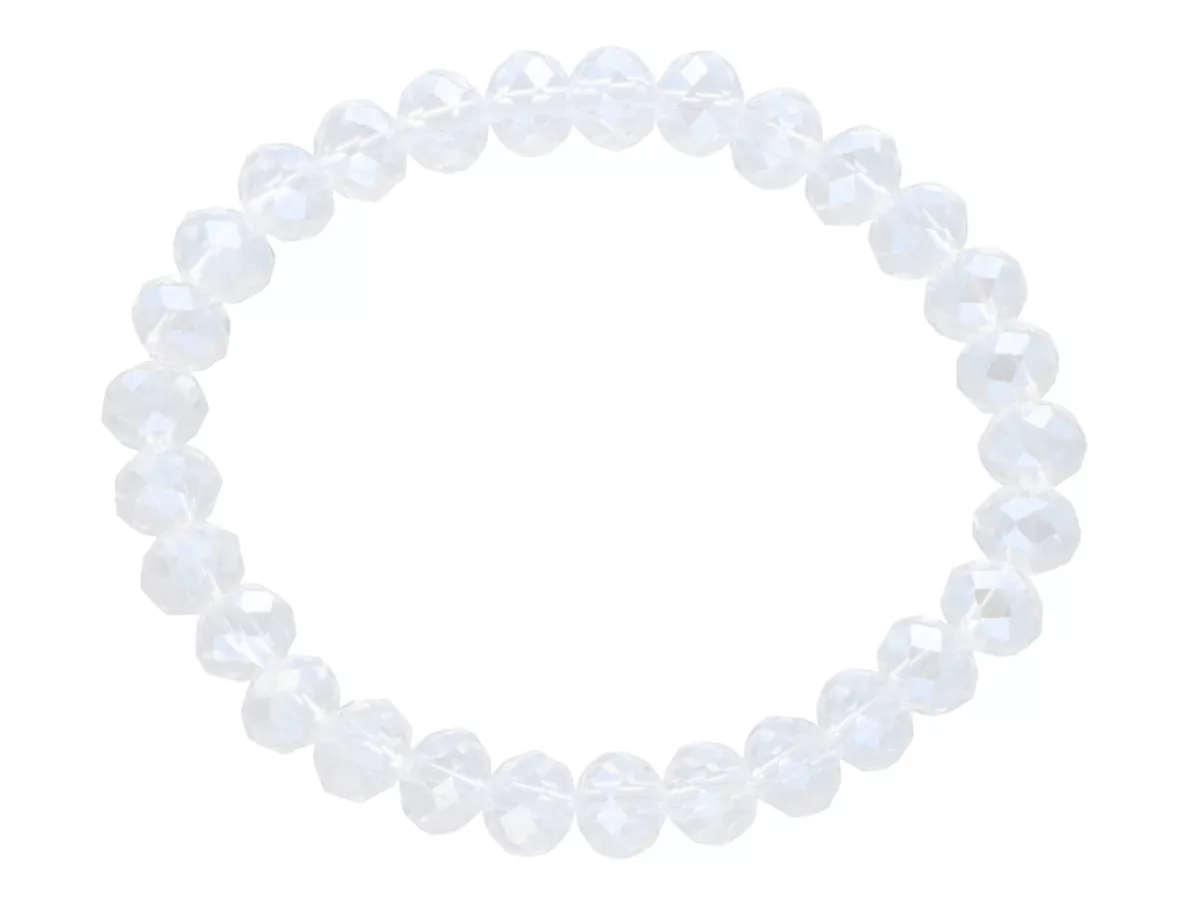 R2T28 BRANSOLETKA KRYSZTAŁKI 8 mm NA GUMCE