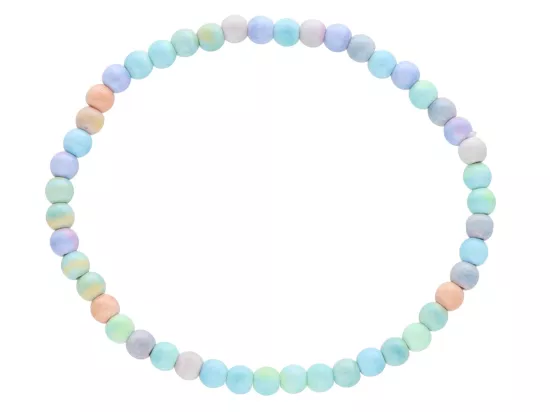 R4N11 BRANSOLETKA AGAT BIAŁY BARWIONY KULE 4 mm