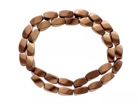 K6A86 HEMATYT ŁEZKI SKRĘCANE 12,5/6 mm - 1 SZNUR