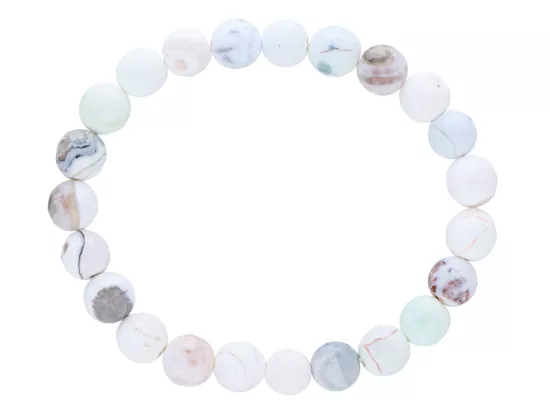 R5D56 BRANSOLETKA AGAT KULE FASETOWANE 8 mm