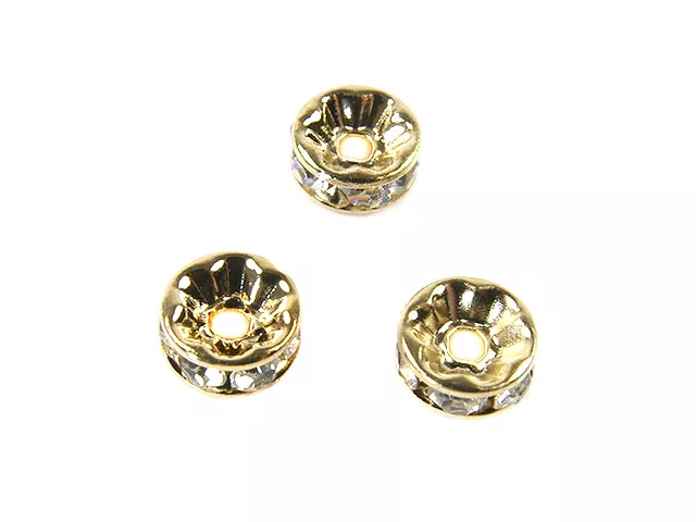 P5E48 PRZEKŁADKA Z CYRKONIAMI 8 mm - 3 SZTUKI