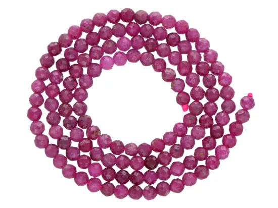 K7M76 RUBIN KULE FASETOWANE 3,5 mm - 1 SZNUR