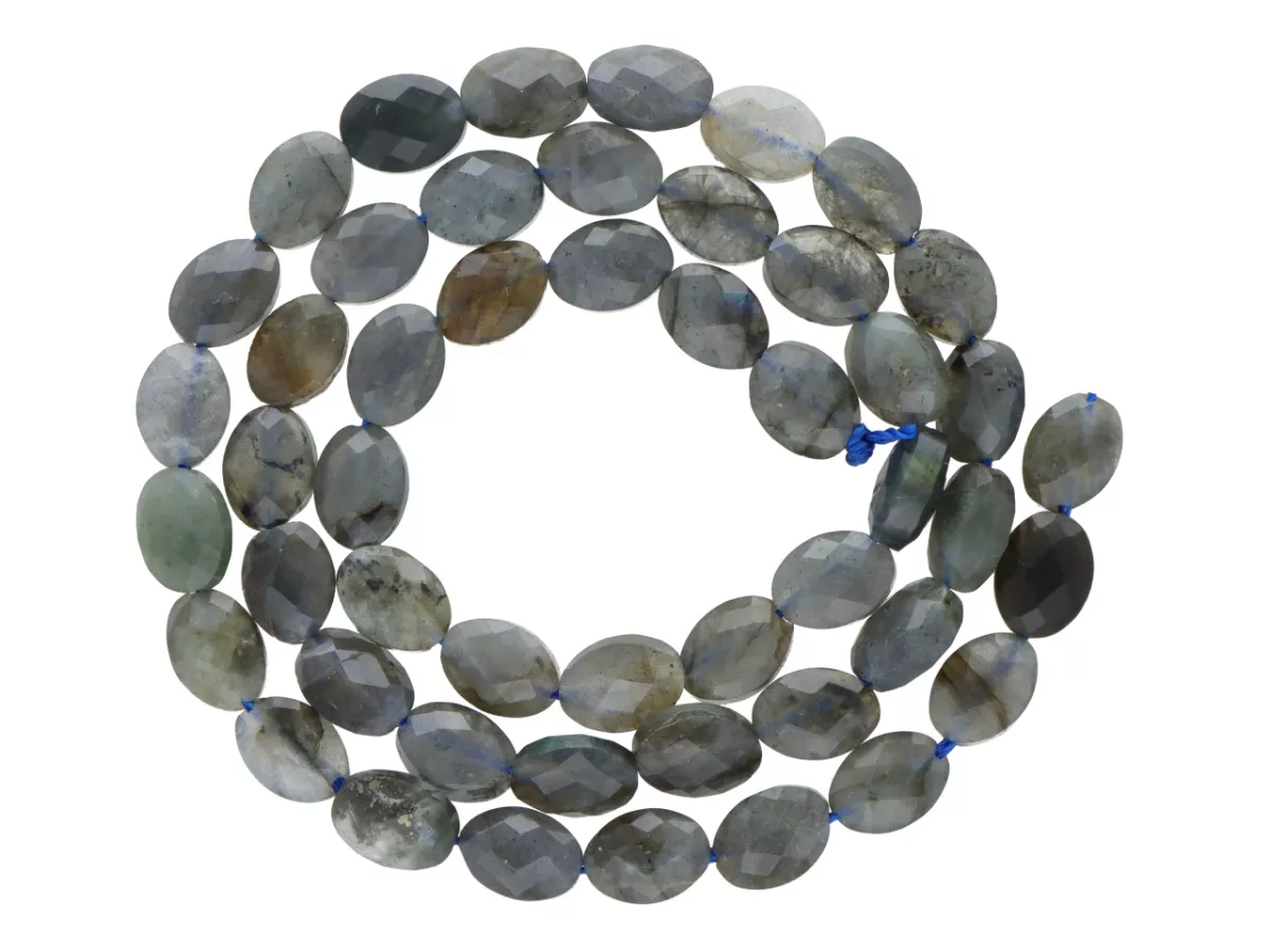 K7P71 LABRADORYT OWAL FASETOWANY 6/8 mm - 1 SZNUR