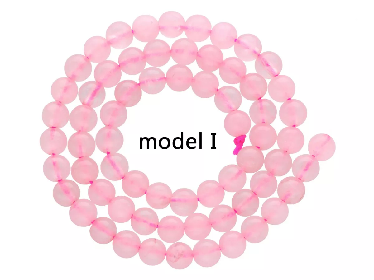 K6Z79 KWARC RÓŻOWY KULE 6 mm - 1 SZNUR