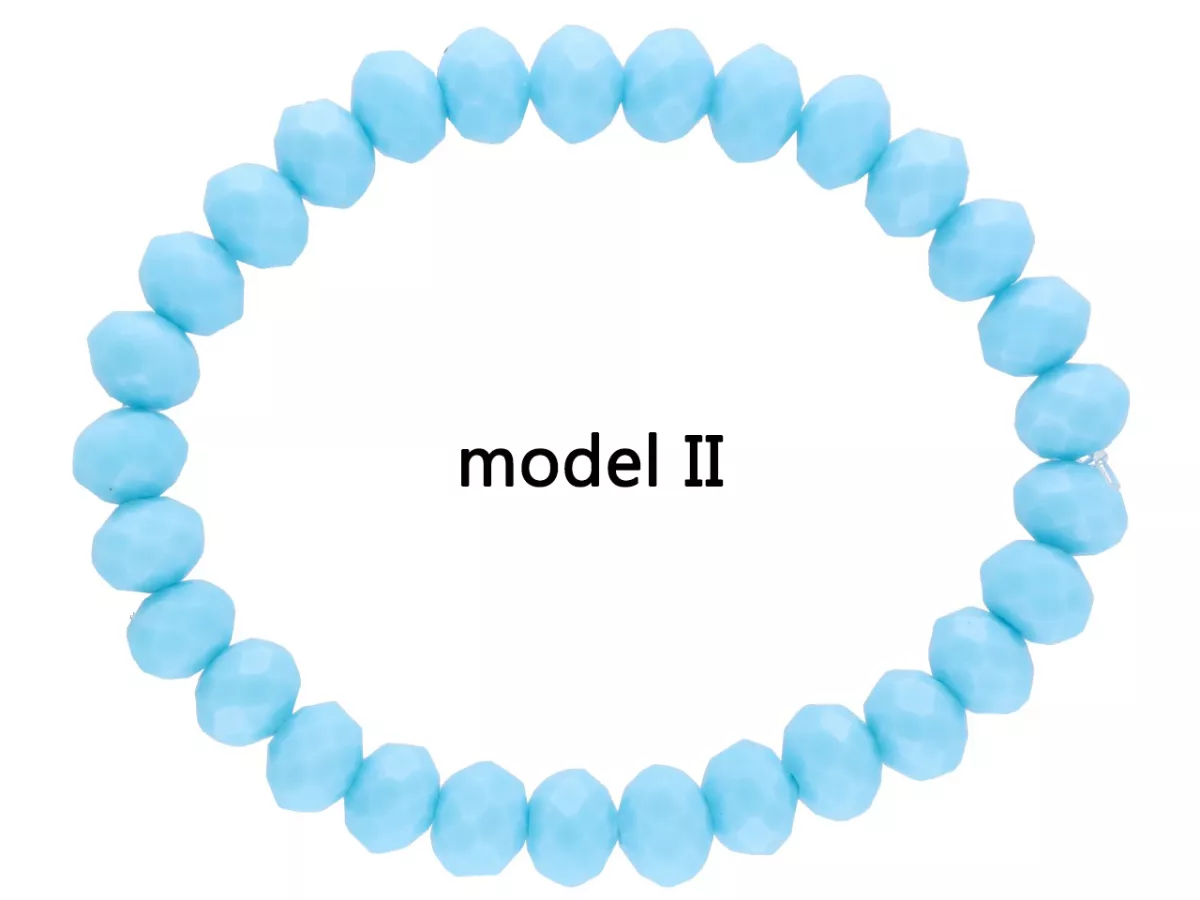 R2B25 BRANSOLETKA KRYSZTAŁKI 8 mm NA GUMCE