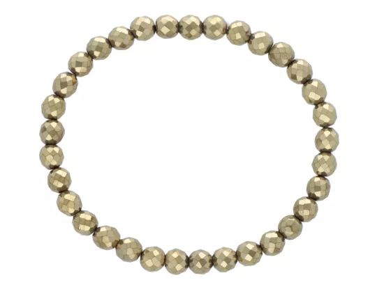 R3O03 BRANSOLETKA HEMATYT KULE FASETOWANE 6 mm