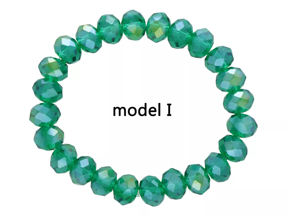 R4G92 BRANSOLETKA KRYSZTAŁKI 10 mm NA GUMCE