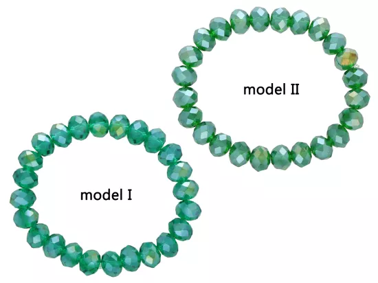 R4G92 BRANSOLETKA KRYSZTAŁKI 10 mm NA GUMCE