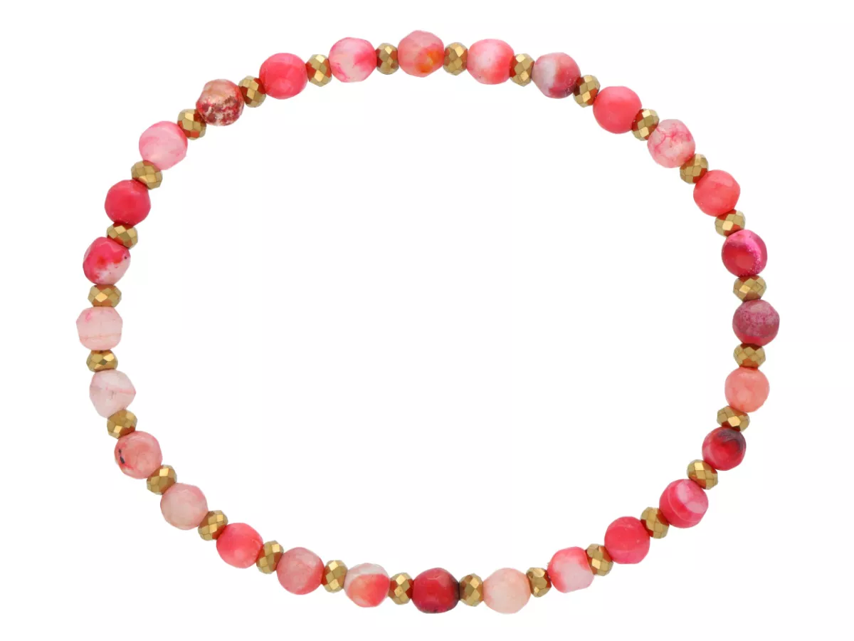 R5D20 BRANSOLETKA AGAT I HEMATYT