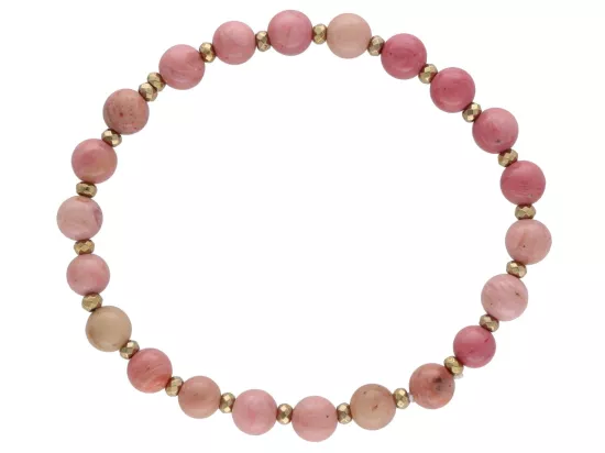 R4M67 BRANSOLETKA RODOCHROZYT KULE 6,5 mm