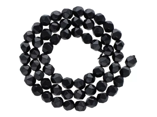 K7K16 ONYKS DIAMENTOWY KULE FASETOWANE 5,5 mm - 1 SZNUR