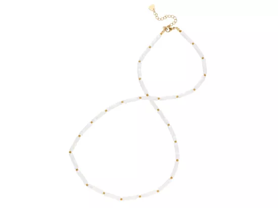 N3M63 NASZYJNIK MASA PERŁOWA I STAL CHIRURGICZNA