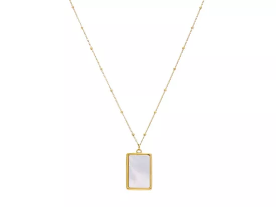 N3N22 NASZYJNIK MASA PERŁOWA I STAL CHIRURGICZNA