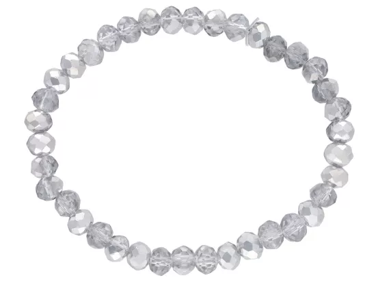 R2D28 BRANSOLETKA KRYSZTAŁKI 6 mm NA GUMCE