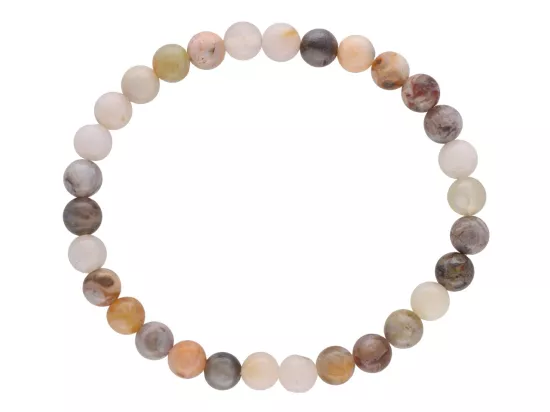 R5E47 BRANSOLETKA AGAT BAMBUSOWY KULE 6,5 mm