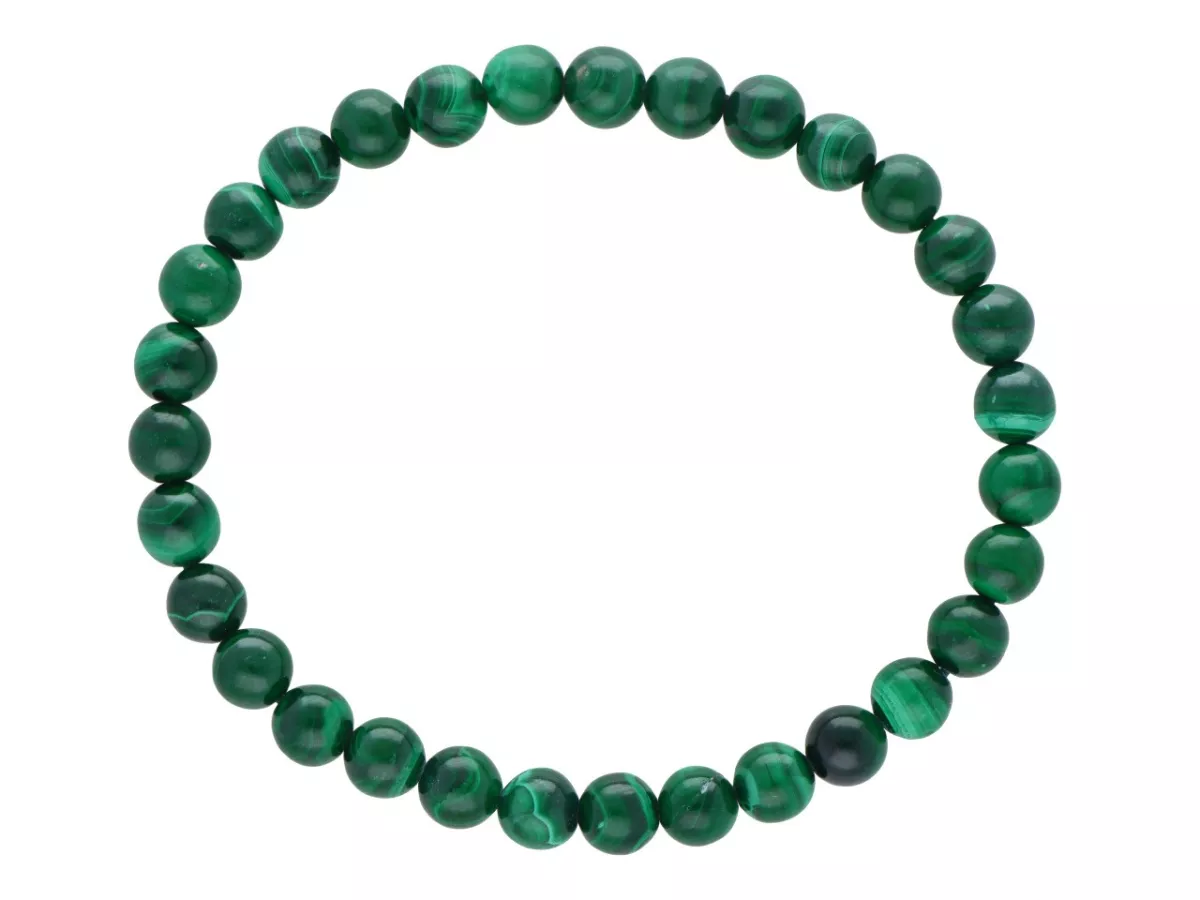 R5B99 BRANSOLETKA MALACHIT KULE 6 mm