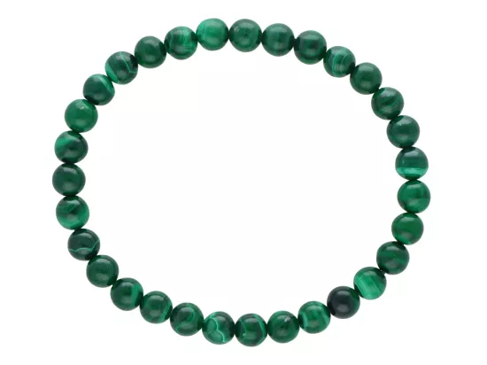 R5B99 BRANSOLETKA MALACHIT KULE 6 mm