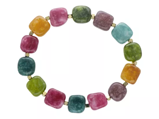 R5D68 BRANSOLETKA AGAT I HEMATYT