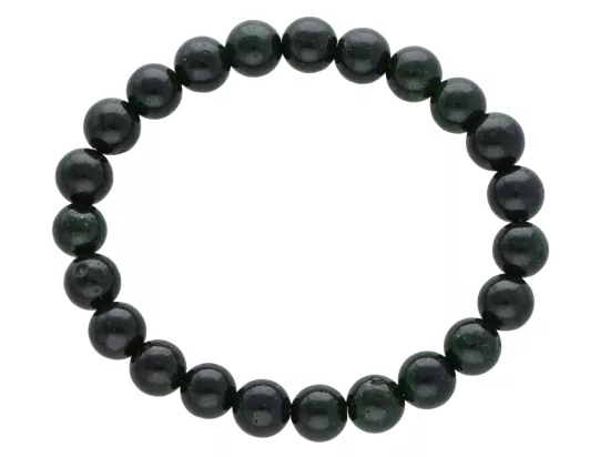 R4W42 BRANSOLETKA SZMARAGD NILU KULE 8 mm