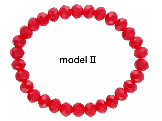 R1A58 BRANSOLETKA KRYSZTAŁKI 8 mm NA GUMCE