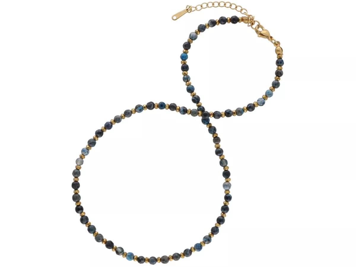 N3P29 NASZYJNIK AGAT I HEMATYT