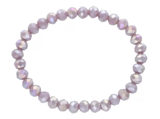 R4D02 BRANSOLETKA KRYSZTAŁKI 6 mm NA GUMCE