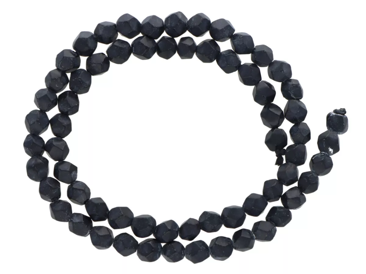 K7U71 ONYKS PÓŁMATOWY DIAMENTOWY KULE FASETOWANE 6 mm 1 SZNUR
