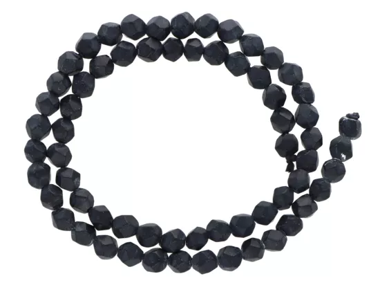 K7U71 ONYKS PÓŁMATOWY DIAMENTOWY KULE FASETOWANE 6 mm 1 SZNUR