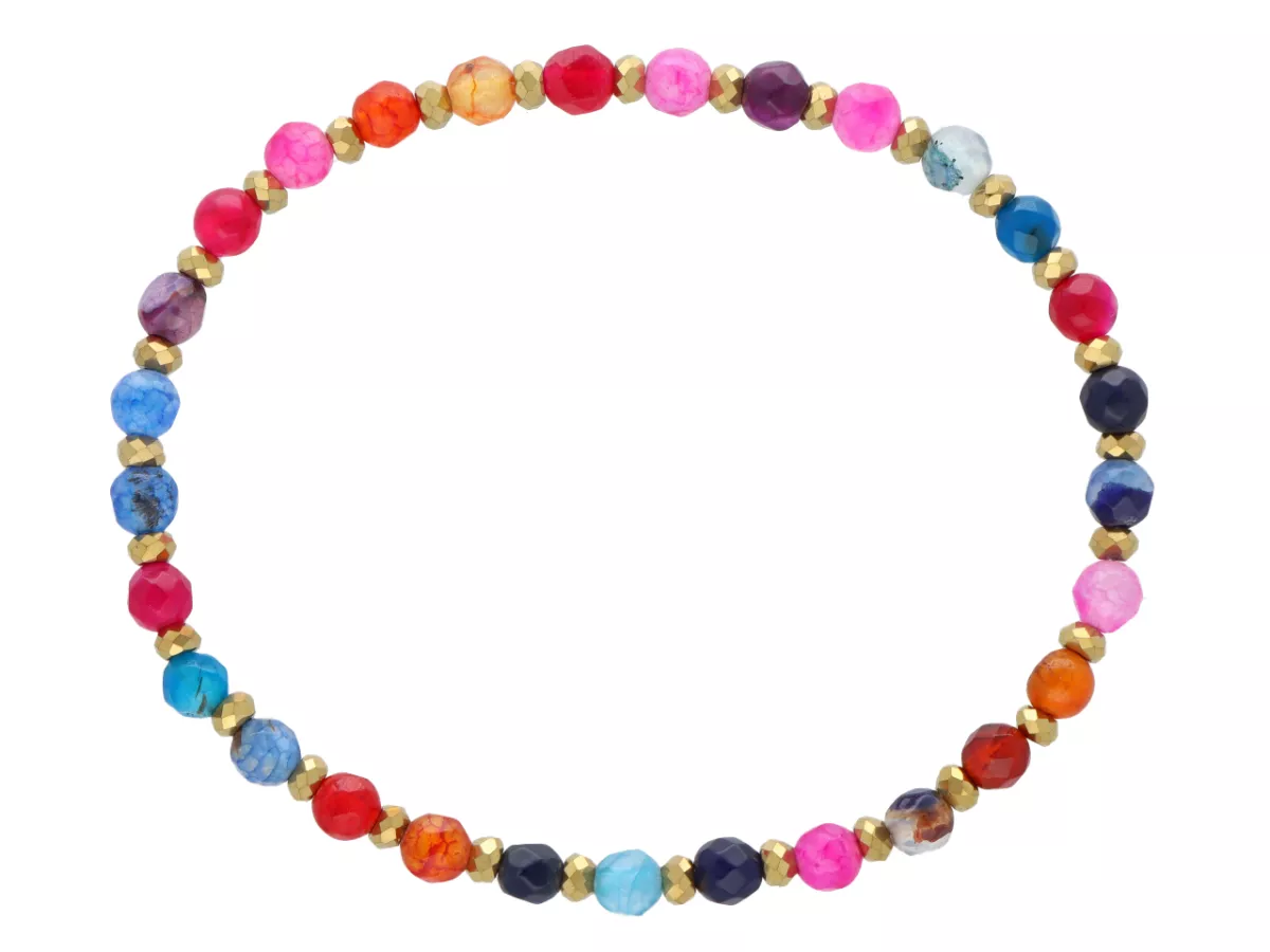 R5D30 BRANSOLETKA AGAT I HEMATYT