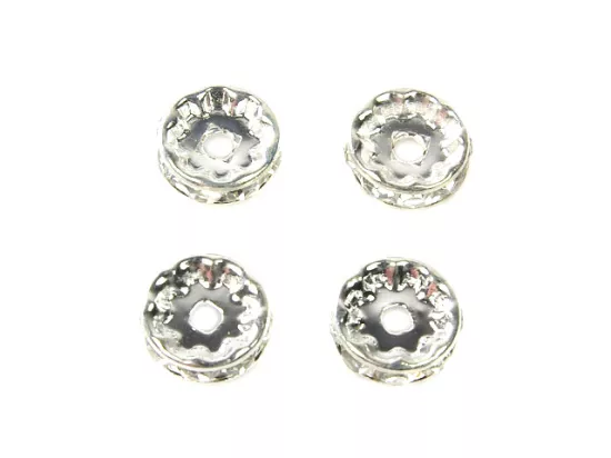 P4W76 PRZEKŁADKI Z CYRKONIAMI 10 mm - 4 SZTUKI