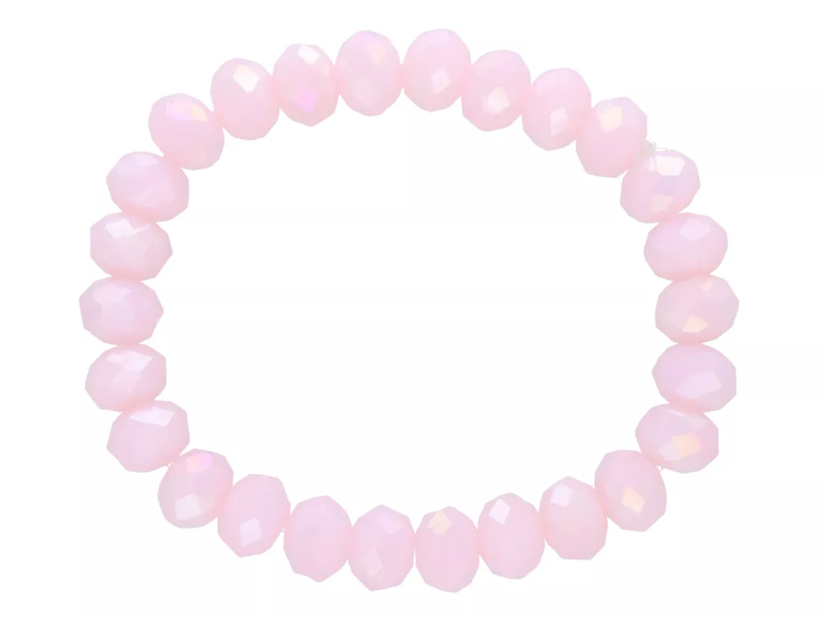 R2N75 BRANSOLETKA KRYSZTAŁKI 10 mm NA GUMCE